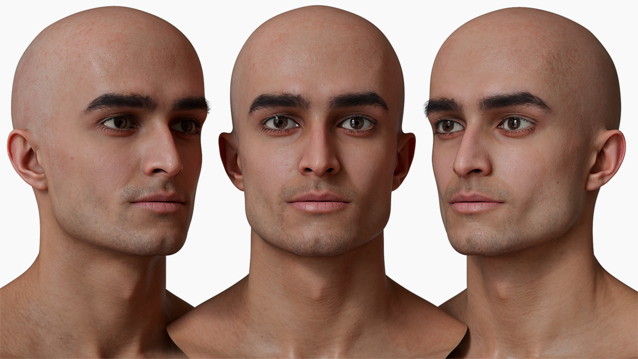 Male 3d head scan download